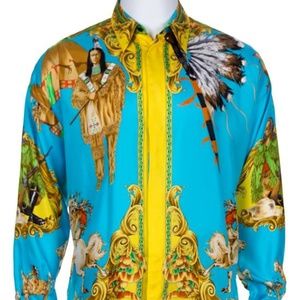 GIANNI VERSACE Buffalo Bill Native American Shirt